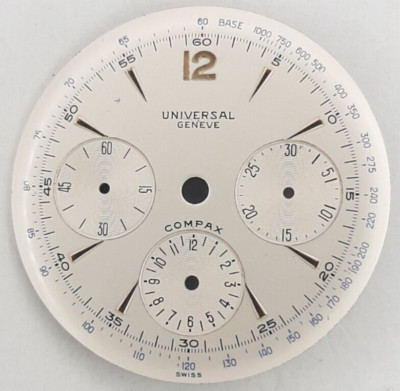 Universal Genève Compax Original Vintage Zifferblatt NOS selten guter Zustand