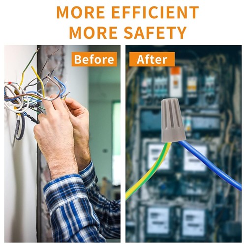 Tuercas de alambre coloridas reutilizables de alto rendimiento - Paquete de 100 para proyectos de cableado - Imagen 9 de 9