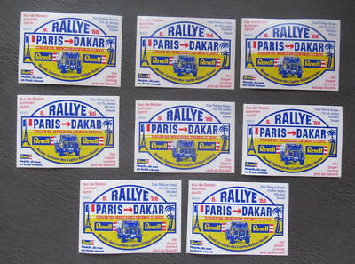 8x Aufkleber NEU - REVELL Rally Paris Dakar 1986 - Mercedes Unimog Modellbau
