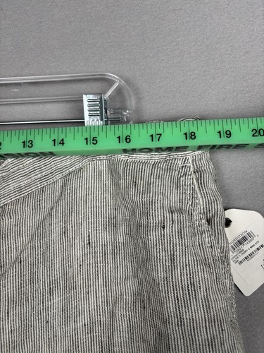 Caslon Pants Women’s 16W White Stripe Linen Drawstring Waist Pockets 3786 - Picture 4 of 16