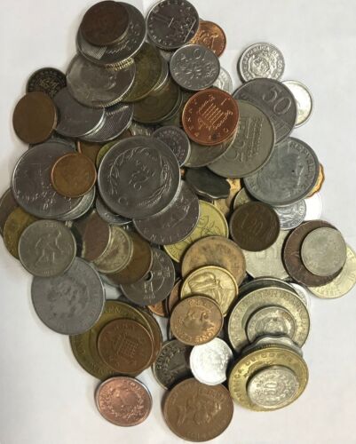 100 MIXED WORLDWIDE COINS - CIRCULATED &amp; UNCIRCULATED