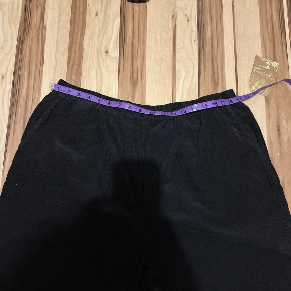 Pantalones Tyte Jeans Pana Negros Elásticos Cintura Cómodos Talla 1X Foto 2 de 4