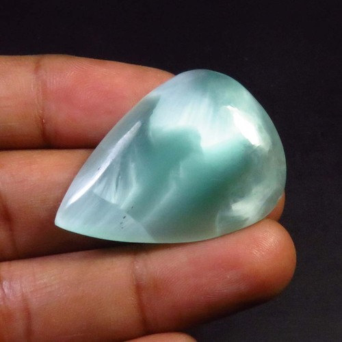 Emimorfite Cabochon Sciolto 33Cts Emimorfite Gemma Forma Pera 36x25mm HM-09 - Foto 6 di 8