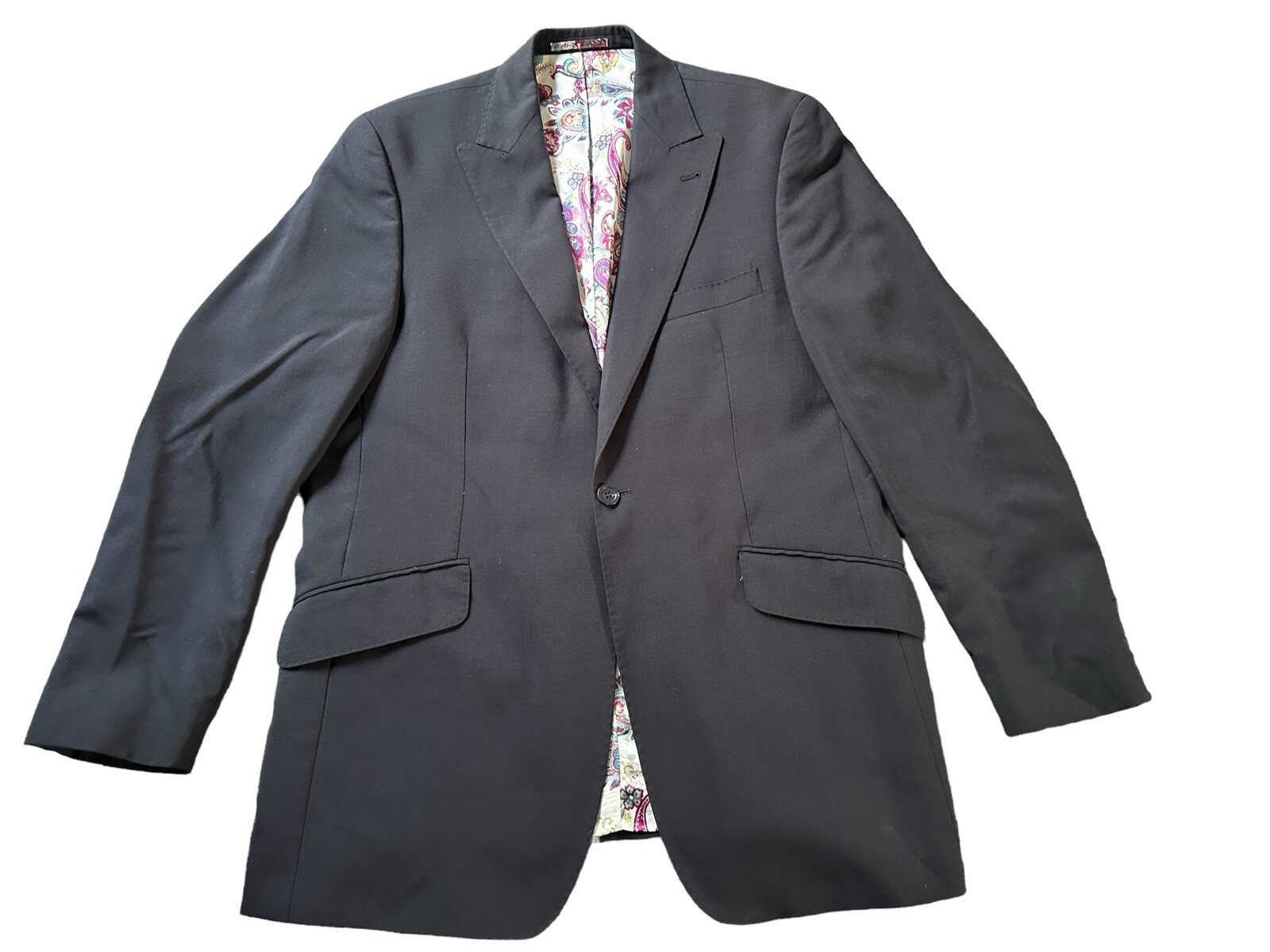 FILA WILLIAM HUNT Savile Row Mens Grey Floral Blazer Jacket UK 42 Great Condition