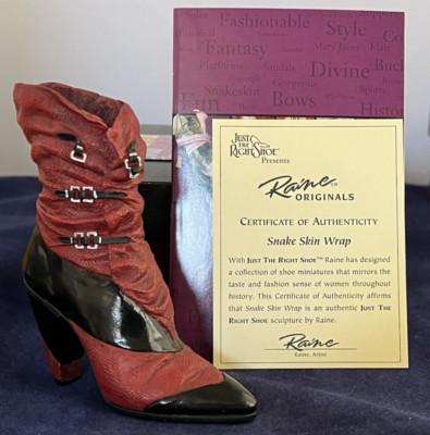 Just the Right Shoe ~ SNAKE SKIN WRAP ~  1999 ~ NIB ~ 25077 ~ Mint ~ COA