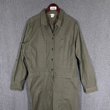 Duluth Trading Fire Hose Crop Work Coveralls - Women's Size XL - Green