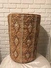 VTG Birch Bark Handwoven Lidded Large Woven Storage Basket Hamper 24”x 18” — photo 1
