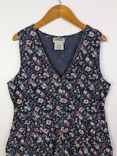 Northern Reflections Corduroy Dress S Floral Button Down Cottage Modest Prairie