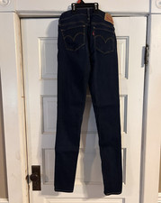 Levi's 700 Series 711 Skinny Stretch Dark Wash Blue Denim Jeans Women