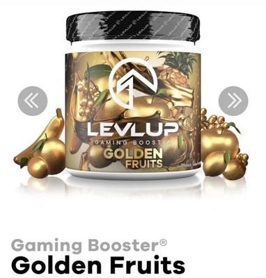 LevlUp Energy Gaming Booster - Golden Fruits - 320g Exp 07/22