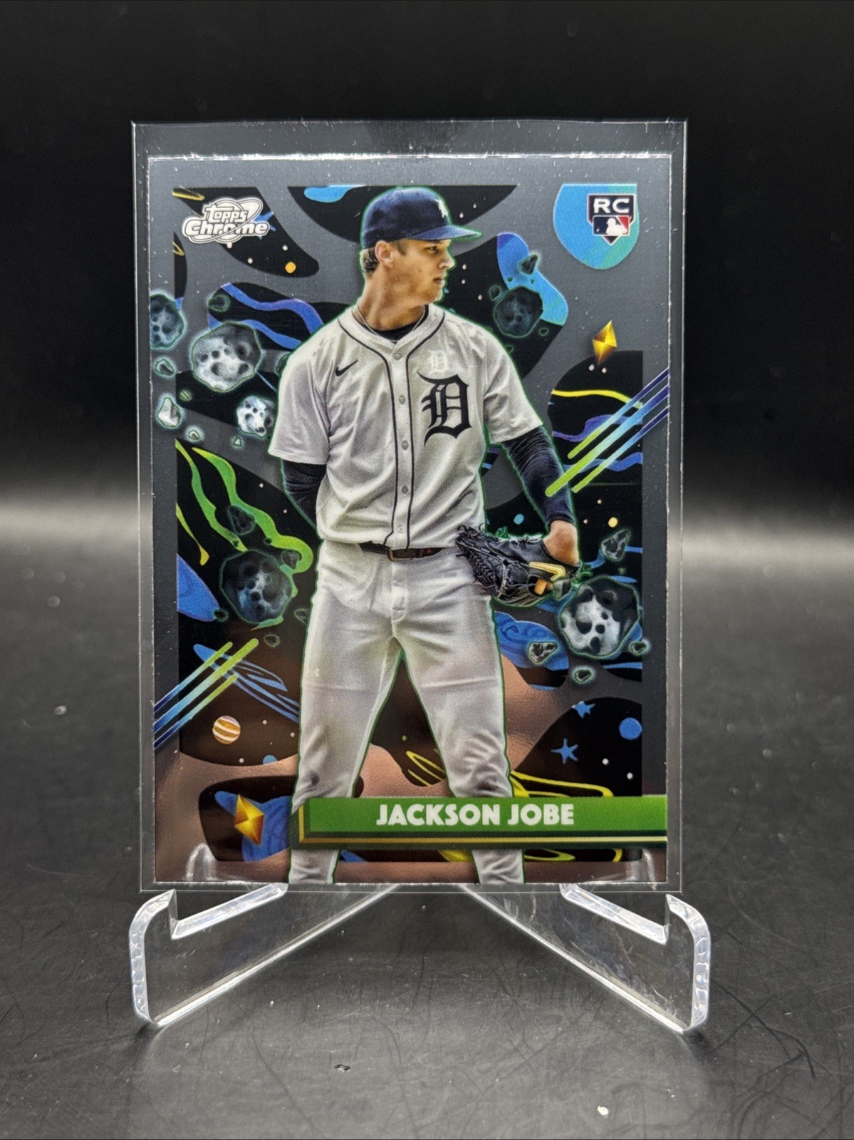 Jackson Jobe 2025 Topps Chrome Cosmic Rookie RC #142 Detroit Tigers