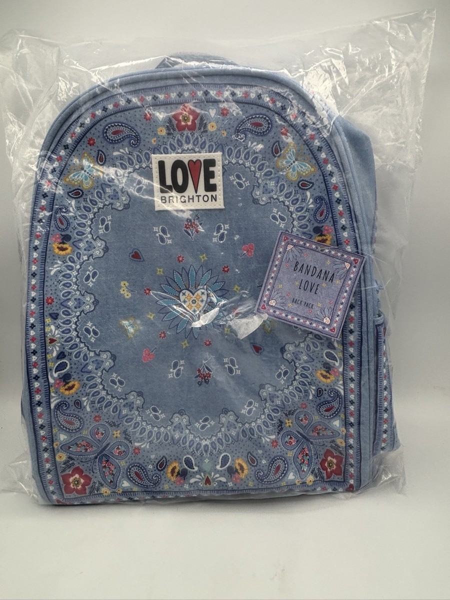 Brighton Bandana Love Backpack Blue New with Tags Sealed in  display picture 2