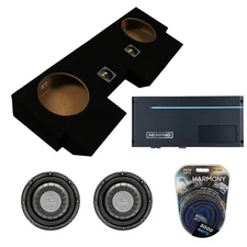 Harmony HA-F104 10" SVC Sub + Memphis PRXA1500.1 Amp +ASC Dual 10" Subwoofer Box