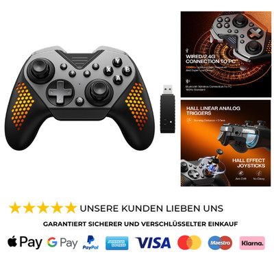 Flexi Wireless PC Controller Hall Effect Joystick Hall Analog Triggers