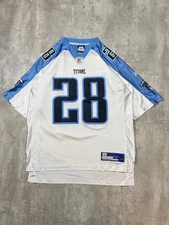Vintage Chris Johnson #28 Tennessee Titans NFL Reebok Football Jersey Size Large