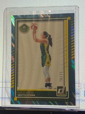 2025 Donruss WNBA #81 Nika Muhl Teal Laser #81,  10/75 SP ROOKIE CARD