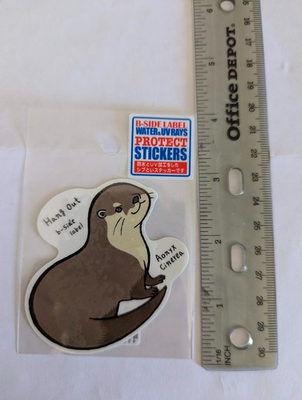 #ad #ad Cute Otter B Side Label Sticker UV Water Resistant $5.50