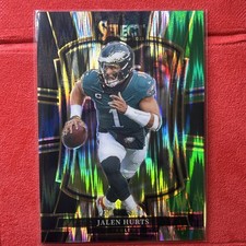 Jalen Hurts - Black & Green Prizm Shock - 2025 Select Premier Level #190