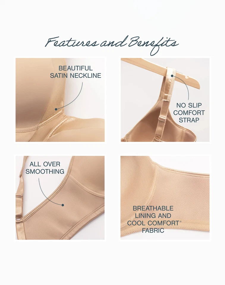 Playtex 18 Hour Silky Soft Smoothing Cool & Breathable Wireless Bra Women's