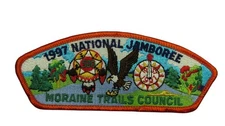 1997 Jamboree Moraine Trails Council PA (GLUE ON BACK) JSP ORG Bdr (VT1353)