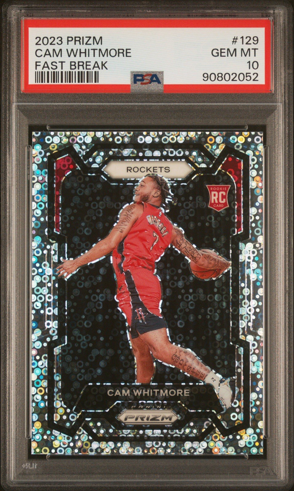 2023 Panini Prizm Cam Whitmore Fast Break #129 PSA 10 Gem Mint