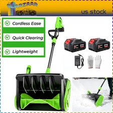 16'' Cordless Snow Shovel 21V Battery Powered Electric Snow Blower 2* 3000mah