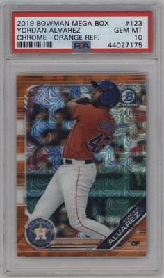 2019 Bowman Chrome Yordan Alvarez Orange Refractor /25 PSA 10 Card