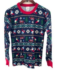 Hanna Andersson S Adult Gnome Sweet Gnome Holiday Pajama Top Blue