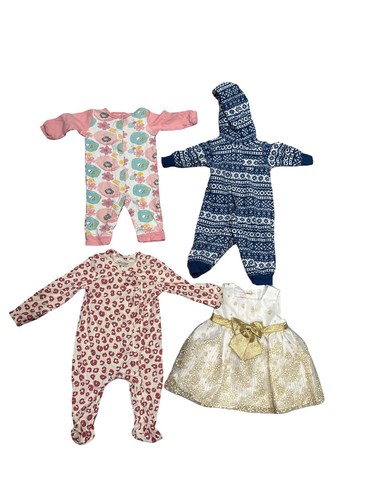 Baby Girl 4-Piece Clothing Lot Carter's Chick Pea Mighty La Princess Size 3-9M