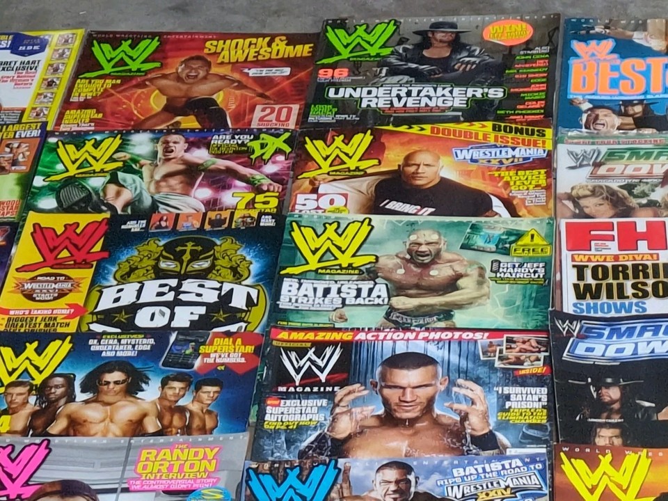 Ww Browser Vtg Lot 107 WW Wrestling Magazines Plus Posters, Stone Cold Pictures | eBay