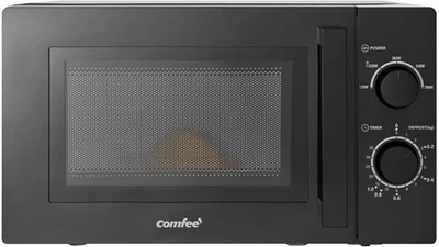 Comfee CMSN 20 BK Mikrowelle 20L, 700 Watt, Auftauprogramm, Glasdrehteller