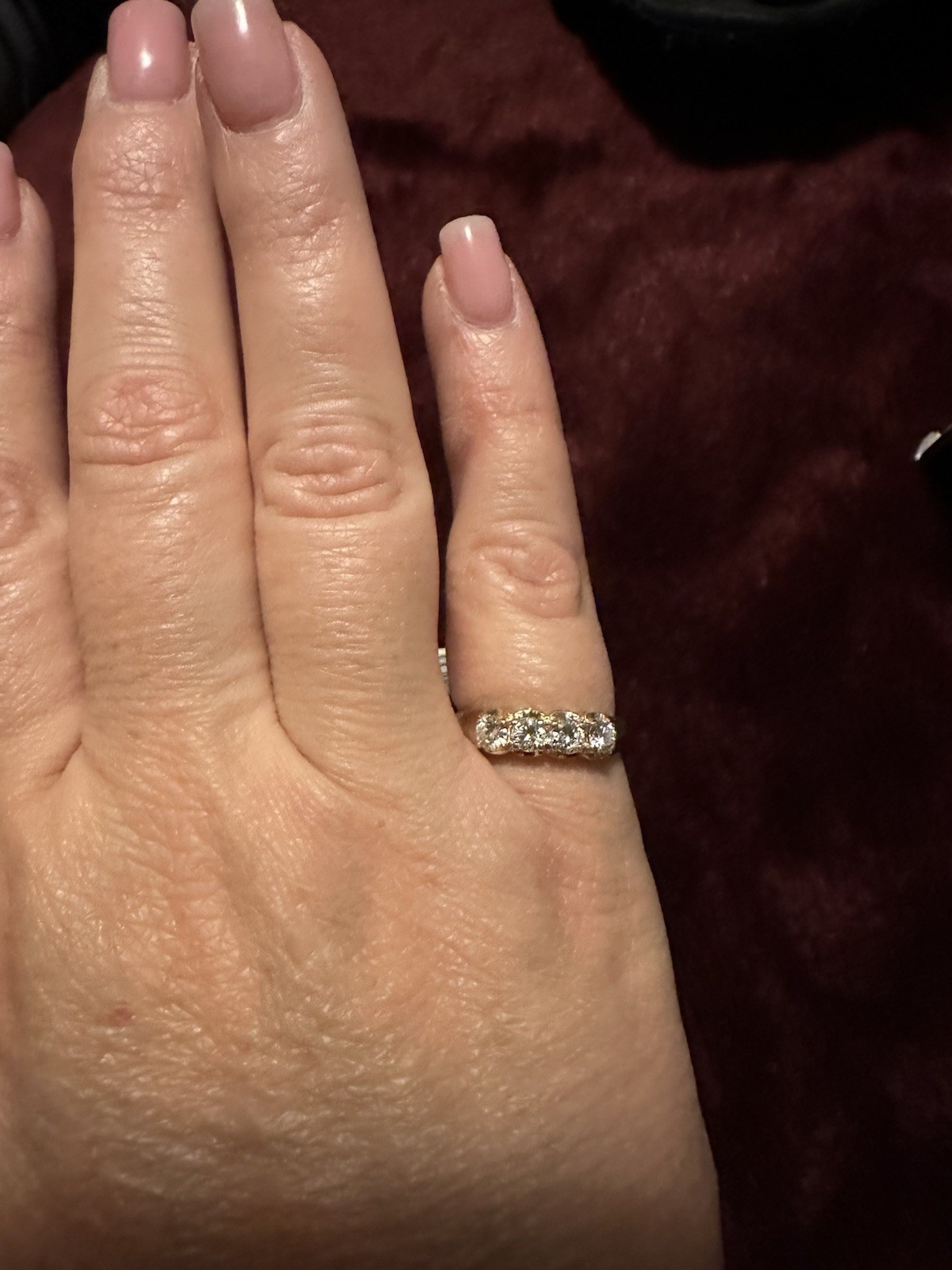 14k Four Stone Ring - image 2