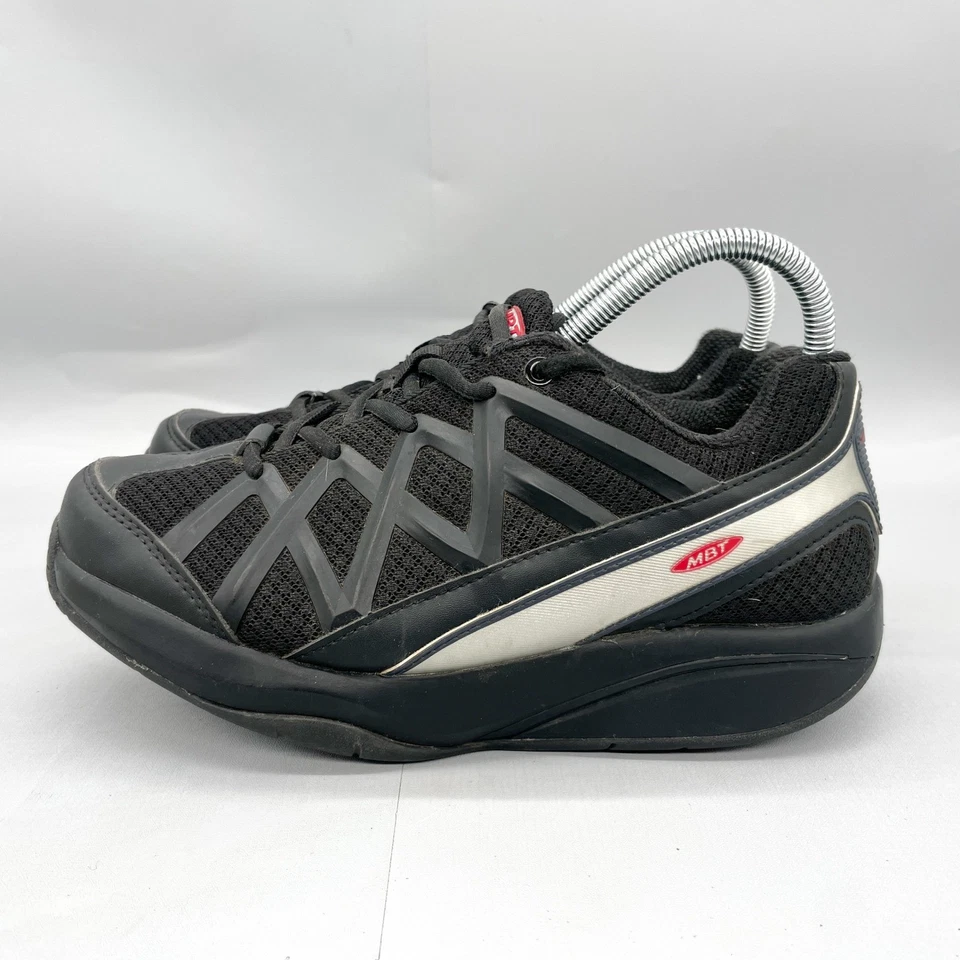 MBT Mujer 7 Deporte 3X Negro Malla Atlético Zapatos para Caminar Tenis Entrenadores Cómodos Foto 4 de 4