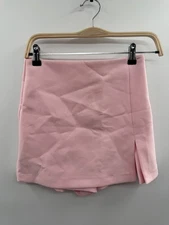NWOT Zara Pleated Skort Women's XS Light Pink Polyester Classic Fit Fashion