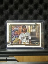 2025 Topps Series 2 Joey Estes Athletics Golden Mirror Image Variation SSP #445