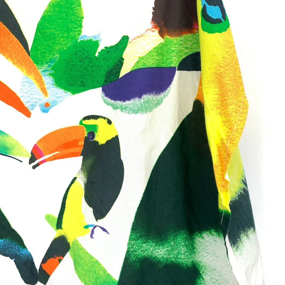 Marcel George For LUSH Knot Wrap Bandanna Toucan Love Print Bold Colors 22 X 21" - Image 2 of 4