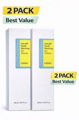 COSRX Low pH Good Morning Gel Cleanser 150ml 2 Pack Korean Face Wash