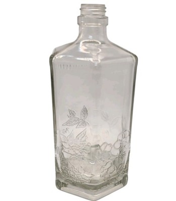 Suntory Roku Gin Bottle Empty Japanese Embossed Floral Botanical Craft Decor Bar