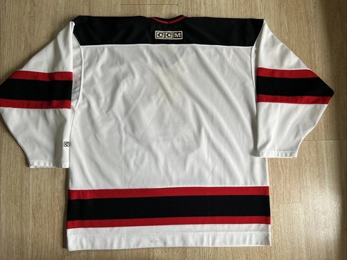 Vintage Trikot Devils CCM Maska Hockey Trikot XL weiß Kanada unbedruckt mit Mängeln - lesen - Bild 19 von 24
