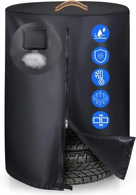 Tire Cover，Heavy Duty 420D Outdoor Tire Storage Waterproof All Seasonal Protecti