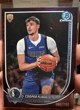 2025-26 Bowman Rookie 041/199 Cooper Flagg Reptilian Purple Refractor  