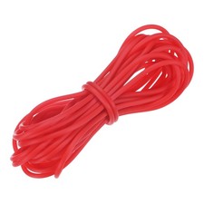 5.5 Yards 3mm Hollow Pipe Tubing Rubber Cord with 1.5mm Hole for DIY, Bright Red