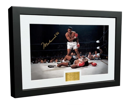 Signed Muhammed Ali Phantom Punch Photograph Autograph Boxing Picture Frame - Picture 1 of 2