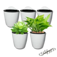 5 Pack Lazy Flower pots Water Hanging Plants Pot/Self Watering Planter,Succul...