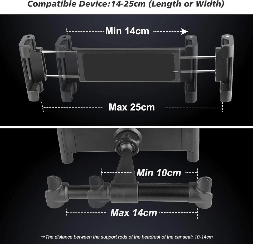 Porta Tablet Auto Posteriore Supporto Tablet Auto Poggiatesta Porta Cellulare Da - Immagine 4 di 4