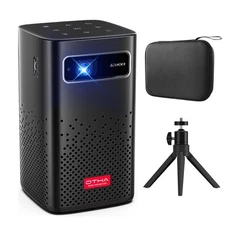 TOUMEI C900 4K HD Portable Outdoor Music Projector Black with Battery