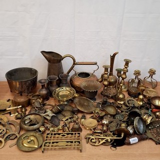 Scrap (Mostly Brass) Mixed Metalware Job Lot Sold As Scrap Approx 15KG