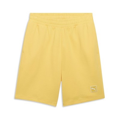PUMA Essentials Elevated 9 Inch Shorts Mens Yellow Casual Athletic Bottoms 68473