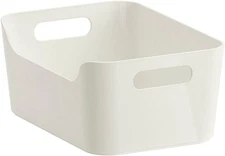 Open Storage Box,Kitchen Cabinet and Pantry Storage Organizer Bin - Two Cut-Out