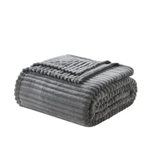 Nestl Fleece Blanket King Size, Grey (108” x 90”)